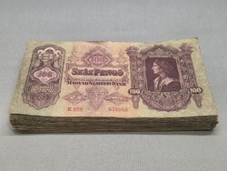 Régi 100 Pengő bankjegyek, papírpénzek csomagban 85db