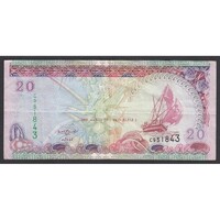 Maldív-szigetek,20 rufiyaa 2008 F