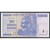 Zimbabwe,10.000.000 dollars 2008 UNC
