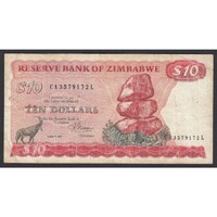 Zimbabwe,10 dollars 1983 F
