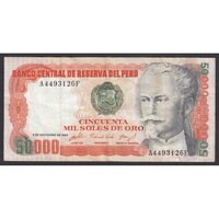 Peru,50000 soles 1984 F