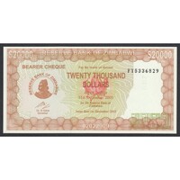 Zimbabwe,20000 dollars 2003 UNC