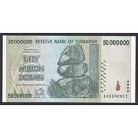 Zimbabwe,50.000.000 dollars 2008 UNC