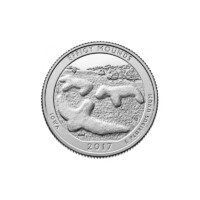 USA,quarter dollar 2017 S PP -  Effigy Mounds - Silver Proof UNC ezüst 6.250g900
