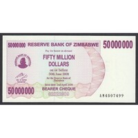 Zimbabwe,50.000.000 dollars 2008 UNC