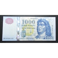 Magyarország,1000 forint 2012 DB - ALACSONY SORSZÁM UNC