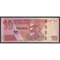 Zimbabwe,10 dollars 2020 UNC