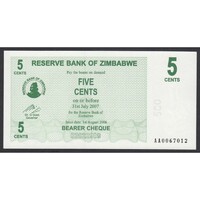 Zimbabwe,5 cents 2006 UNC
