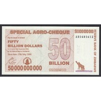 Zimbabwe,50.000.000.000 dollars 2008 UNC
