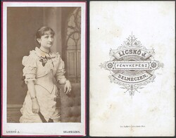 CDV fotó - vizitkártya (Fotográfus: Licskó J. - Selmecz / Banská Stiavnica)