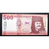Magyarország,500 forint 2018 EF - ALACSONY SORSZÁM UNC