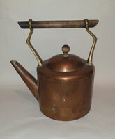 Carl Deffner (Esslingen) Marked Antique Red Copper Kettle - Germany ca. 1900