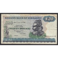Zimbabwe,20 dollars 1983 F