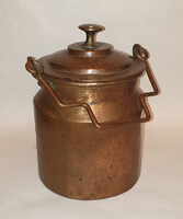 Antique Red Copper Lidded Jug - circa 1920