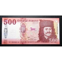 Magyarország,500 forint 2018 EC - ALACSONY SORSZÁM UNC