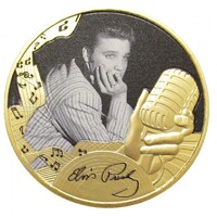 Gibraltár,1 crown 2021 PP - Elvis Presley - Cant help falling in love UNC réz