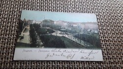 Antik képeslap. 1904. Zágráb.