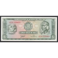 Peru,5 soles 1970 UNC