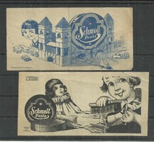 1920.- 2 db számolócédula - Schmoll  paszta