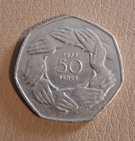 Egyesült Királyság 50 penny, 1973 - Tagság az Európai Gazdasági Közösségben - Emlékérme