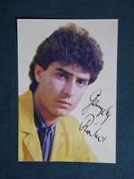 Képeslap,fotó,reklámkártya,dedikált,autogram,Gergely Róbert színész,1980-