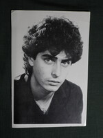 Képeslap,fotó,reklámkártya,dedikált,autogram,Gergely Róbert színész,1980-