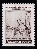 1969. Nemzetközi Művészettörténeti Kongresszus Rembrandt Gyönyörű Hibátlan Postatiszta Bélyeg