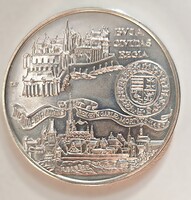 Magyar 500 Ft 1990 – Buda Civitas Regia ezüst emlékérme (925) – szép darab