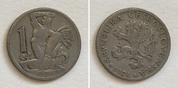Czechoslovakia 1 koruna, 1924