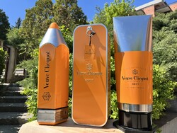 CHAMPAGNE CLUB - Veuve Clicquot Díszdoboz Szett (3 db) – Tubus, Ceruza & Szardíniás Doboz