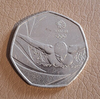Egyesült Királyság 50 penny, 2016 - Olimpiai Játékok, Rio de Janeiro - Emlékérme