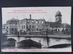 Antik képeslap csom- 1914–1915 I. világháborús francia frontképek, tüzérség, Marne, Elzász, Lorraine