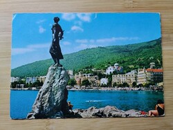 Régi Jugoszlávia, ma Horvátország, Opatija, Abbázia, tengerpart, kikötő, 1977