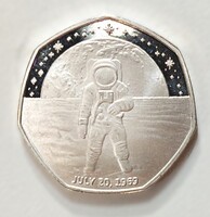 Apollo 11 holdraszállás 1969 – ezüst emlékérem (925) – látványos darab