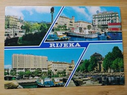 Régi Jugoszlávia, ma Horvátország, Rijeka, Fiume, kikötő, hajó, 1981