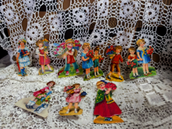 10 darab, századelős "virágos gyermekkor" "kivágós képek" ún. Scrap (vagy Scraps)   14.