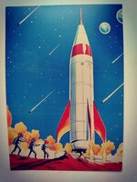 Új Star Trek stílusú retró képes levelezőlap (471)
