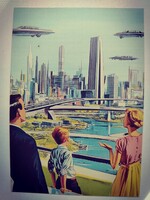 Új Star Trek stílusú retró képes levelezőlap (357)