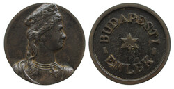 Empress Elisabeth (Sisi) Commemorative Medal / Budapest Memorial ~1890