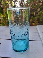 Coca-Cola pohár_csíkos_türkiz