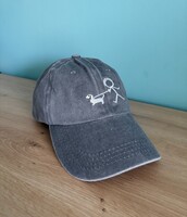 Hímzett kutyasétáltató mintás baseball sapka