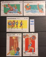 Nicaragua 1983 - IX. Pánamerikai Játékok teljes sorozat (5 db bélyeg)