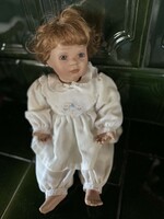 Vintage porcelán baba – Matilda porcelánfejű retro baba