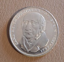 Németország 5 márka, 1981 - Heinrich Friedrich Karl vom und zum Stein halála - Emlékérme