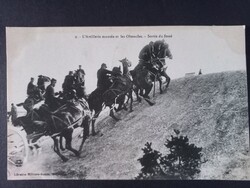 I. világháború Lovas tüzérség és akadályok – árokból kitörő ágyús egység Franciaország