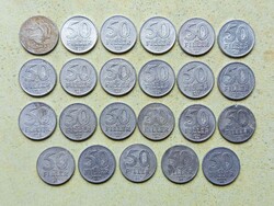 Magyarország 23 db Különböző Érme 50 Fillér 1948-1991