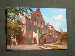 Képeslap,Kiskunhalas,Lenin tér,Filmszínház,Mozi,presszó,szálló látkép,részlet, 1971-