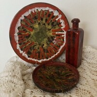 Mid century/retro design hangulat - piros kerámia csomag