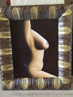 Gál Erzsébet  szignós akt olajképe 2004 .