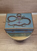 Kínai rekeszzománc bronz doboz c1900